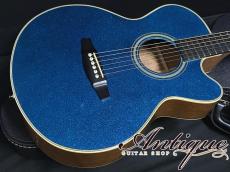 ESP Limited Edition THE ALFEE SAKAZAKI Model 2001 Blue Sparkle Top /Figured Mahogany EX+++"青野ラメ之助"_4