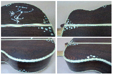 Tetsuzo Shiga (志賀鉄三)  YK-100 TM-Style Custom / Solid Sitka Spruce Top・Solid Cocobolo Side and Back・Ebony Fingerboard and Bridge・000-45 Style Abalone Trim and 桜吹雪 Fingerboard and Body Inlay・本鼈甲 Pick guard【With Boblen  Hard _7