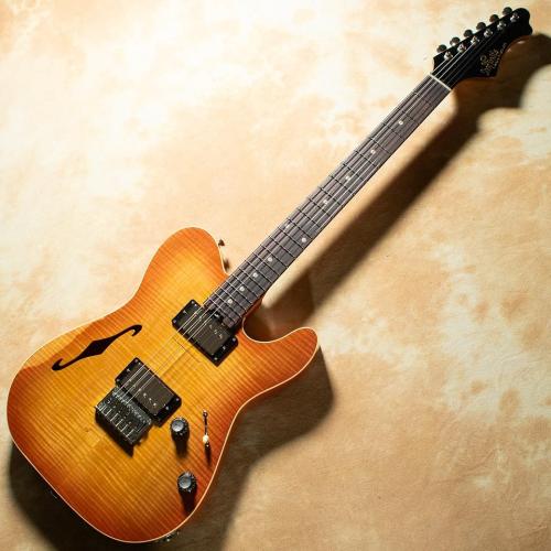 infinite Trad Fullsize T Hollow Mahogany Earl Grey Tea Burst Light Aged w/ Curtis Novak