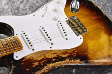 Fender Custom Shop Limited Edition 70th Anniversary 1954 Stratocaster Super Heavy Relic / Wide Fade 2Color Sunburst_10