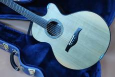 Water Road Guitars Deep Arte Custom Alaska Blue Spruce Bog Oak(BC3,000) / Solid Alaska Blue Spruce Top・Solid Bog Oak(BC3,000) Side and Back・Turquoise Rosette・Bog Oak Fingerboard and Bridge・Clear Pick guard【With Original_2