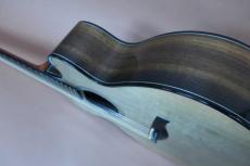 Water Road Guitars Deep Arte Custom Alaska Blue Spruce Bog Oak(BC3,000) / Solid Alaska Blue Spruce Top・Solid Bog Oak(BC3,000) Side and Back・Turquoise Rosette・Bog Oak Fingerboard and Bridge・Clear Pick guard【With Original_5