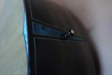 Water Road Guitars Deep Arte Custom Alaska Blue Spruce Bog Oak(BC3,000) / Solid Alaska Blue Spruce Top・Solid Bog Oak(BC3,000) Side and Back・Turquoise Rosette・Bog Oak Fingerboard and Bridge・Clear Pick guard【With Original_15