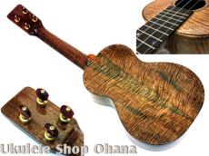 KIDA UkuleleWorks コンサート マスターグレードハワイアンカーリーマンゴー #156_2
