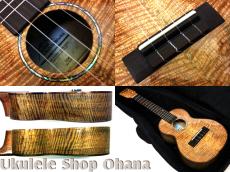 KIDA UkuleleWorks コンサート マスターグレードハワイアンカーリーマンゴー #156_4