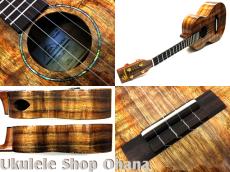 KIDA UkuleleWorks テナー4弦 AAAハワイアンカーリーコア サイドホール仕様 #161_3