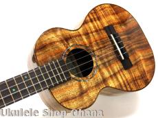 KIDA UkuleleWorks テナー4弦 AAAハワイアンカーリーコア サイドホール仕様 #161_6