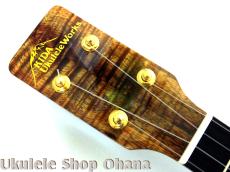 KIDA UkuleleWorks テナー4弦 AAAハワイアンカーリーコア サイドホール仕様 #161_13