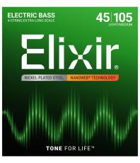 Elixir 【ネコポス】NANOWEB ライト/ミディアム 45-105  #14087 ニッケル エクストラロングスケール4弦