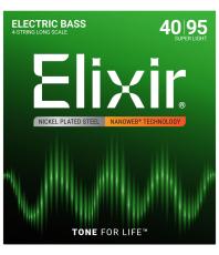 Elixir 【ネコポス】NANOWEB スーパーライト 40-95 #14002 ニッケル ロングスケール 4弦【G-CLUB SHIBUYA 1F】