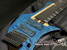 CLAAS Custom Shop Guitars Custom Order Moby Dick Headless 10-String Drop Top 2022 See Through Light Blue Gross "Specials Last One"_6