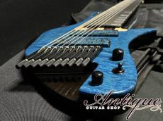 CLAAS Custom Shop Guitars Custom Order Moby Dick Headless 10-String Drop Top 2022 See Through Light Blue Gross "Specials Last One"_7