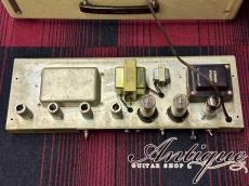 Fender Tremolux Amp 6G9-B 1962-63 White Tolex & Brown Panel /2×10 Closed Piggyback Cabinet "Pre CBS Sound"_6
