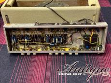 Fender Tremolux Amp 6G9-B 1962-63 White Tolex & Brown Panel /2×10 Closed Piggyback Cabinet "Pre CBS Sound"_7