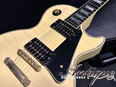 Gibson Custom Shop Limited Edition AGED 70's Les Paul Custom 2008 Vintage White w/Stinger "Ltd.150 PATA's Panda Model"_7