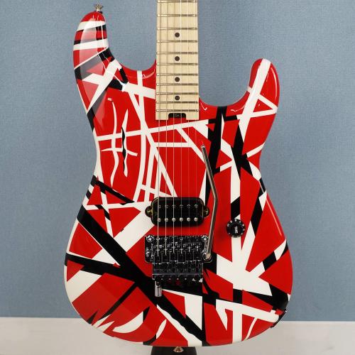 EVH Striped Series Red with Black Stripes