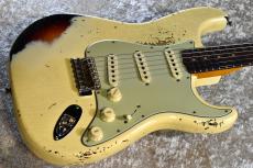 Fender Custom Shop 1961 Stratocaster Heavy Relic Aged V.White over 3TS CZ577893【極上レリック個体!】_8