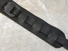 Grande uomo 雪桜刺繡ストラップ ブラックレザー_5