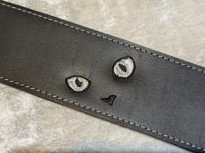 Grande uomo 【特注】黒ねこ刺?ストラップ 足跡Verダイヤモンドカラー _5