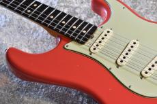 Fender Custom Shop 1963 Stratocaster J.Relic CC Hardware Aged Fiesta Red CZ577926【漆黒指板】_11