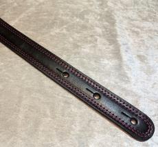 moody MOODY STRAP 2.5" LEATHER BACKED GUITAR STRAP - BLACK/PINK_6