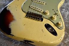Fender Custom Shop 1961 Stratocaster Heavy Relic Aged V.White over 3TS CZ577893【極上レリック個体!】_10