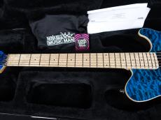 MUSIC MAN Axis KID Limited Edition Trans Blue Quilt Top Matching Head Brown Back_5
