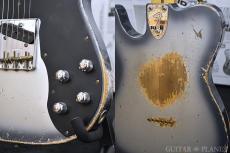 Fender Custom Shop LTD Telecaster Custom Super Heavy Relic -Aged Inca Silver with Aged Charcoal Frost Metallic Burst-_9