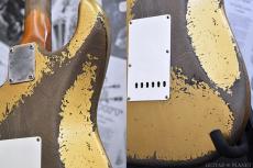 Fender Custom Shop MBS 1960s Stratocaster Heavy Relic -Green/Gold Patina over Black- by Dale Wilson_10