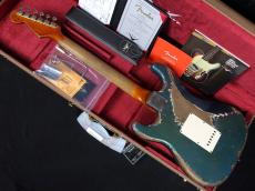 Fender Custom Shop MBS 1961 Stratocaster Heavy Relic Dark Lake Placid Blue to Lake Placid Blue by Dale Wilson_8