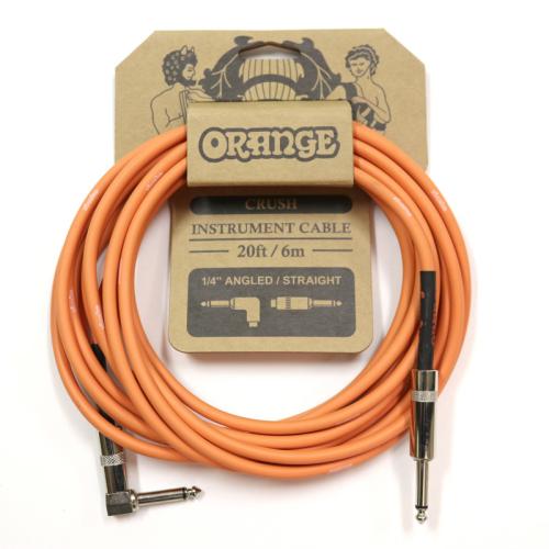 Orange CRUSH Instrument Cable 20ft/6m 1/4" Angled/Straight CA037【シールド】