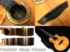 Akira Niihori Ukulele [Crocodile]セミテナー サイドホール カッタウェイ ハワイアンコア/アメリカンウォルナット #03037_4