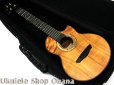 Akira Niihori Ukulele [Crocodile]セミテナー サイドホール カッタウェイ ハワイアンコア/アメリカンウォルナット #03037_5