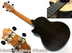 Akira Niihori Ukulele [Lizard] グランドコンサート サイドホール #05033 CW/AR カーリー栃/インディアンローズウッド(裏1P)_2