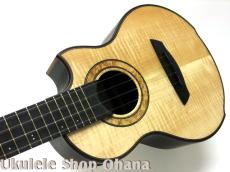 Akira Niihori Ukulele [Lizard] グランドコンサート サイドホール #05033 CW/AR カーリー栃/インディアンローズウッド(裏1P)_8