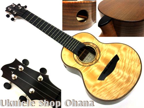 Akira Niihori Ukulele [Daizu] スモールコンサート サイドホール #06005 カーリー栃/アメリカンウォルナット