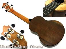 Akira Niihori Ukulele [Daizu] スモールコンサート サイドホール #06005 カーリー栃/アメリカンウォルナット_2