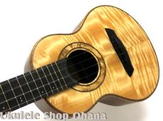 Akira Niihori Ukulele [Daizu] スモールコンサート サイドホール #06005 カーリー栃/アメリカンウォルナット_6