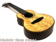 Akira Niihori Ukulele [Daizu] スモールコンサート サイドホール #06005 カーリー栃/アメリカンウォルナット_8