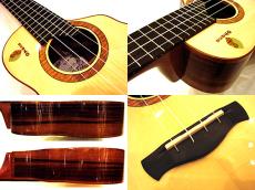 Ohana Spirit Ukulele Tenor Full Custom Cutaway Adirondack Spruce/Brazilian Rosewood_4
