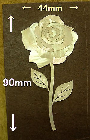 inlayparts rose white pearl