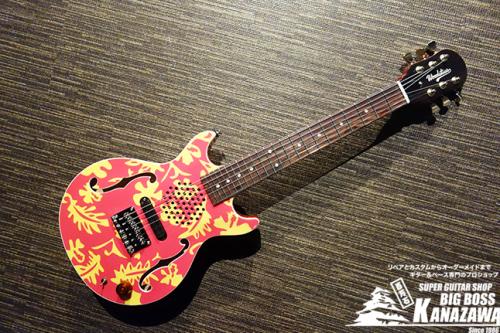 Woodstics Guitars  WS-MINI ALOHA Pink & Yellow Aloha【トラベルギターにピッタリ!】