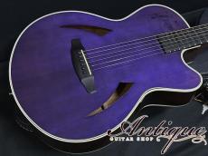ESP AS-300 THE ALFEE SAKAZAKI Model 2000s Purple Top Signed /Figured Mahogany "Built To Order DC-Model"_4