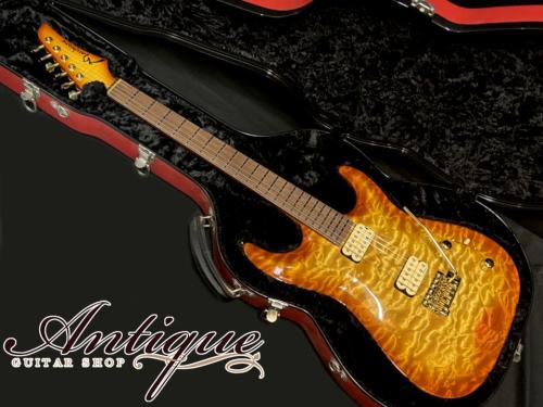 Marchione Guitars Custom Order Carve Top Amber /Selected Hi-End Grade Quilted Maple Top & Honduras Mahogany /Brazilian Rosewood FB w/Special Wound PU 3.19kg Near-Mint "One-Off Special Spec"