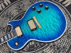 Gibson ~Made to Measure~ 1968 Les Paul Custom 7A Quilt Maple Top Wraparound Trans Blue Burst Gloss _4
