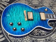Gibson ~Made to Measure~ 1968 Les Paul Custom 7A Quilt Maple Top Wraparound Trans Blue Burst Gloss _5