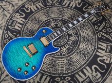 Gibson ~Made to Measure~ 1968 Les Paul Custom 7A Quilt Maple Top Wraparound Trans Blue Burst Gloss _6