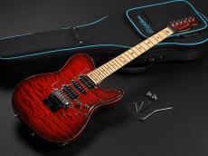 G-Life Guitars Cross Edge Quilt ~Raspberry Red Burst~_2