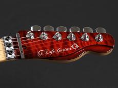 G-Life Guitars Cross Edge Quilt ~Raspberry Red Burst~_3
