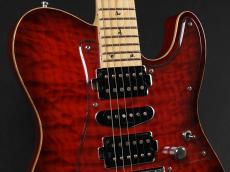 G-Life Guitars Cross Edge Quilt ~Raspberry Red Burst~_4
